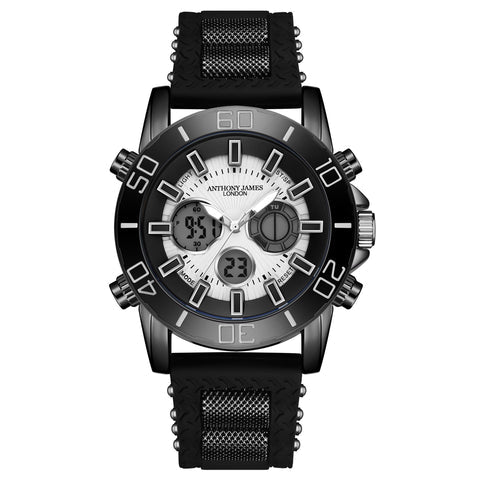 Hand Assembled Anthony James Speedster Black - SJR London Timepiece