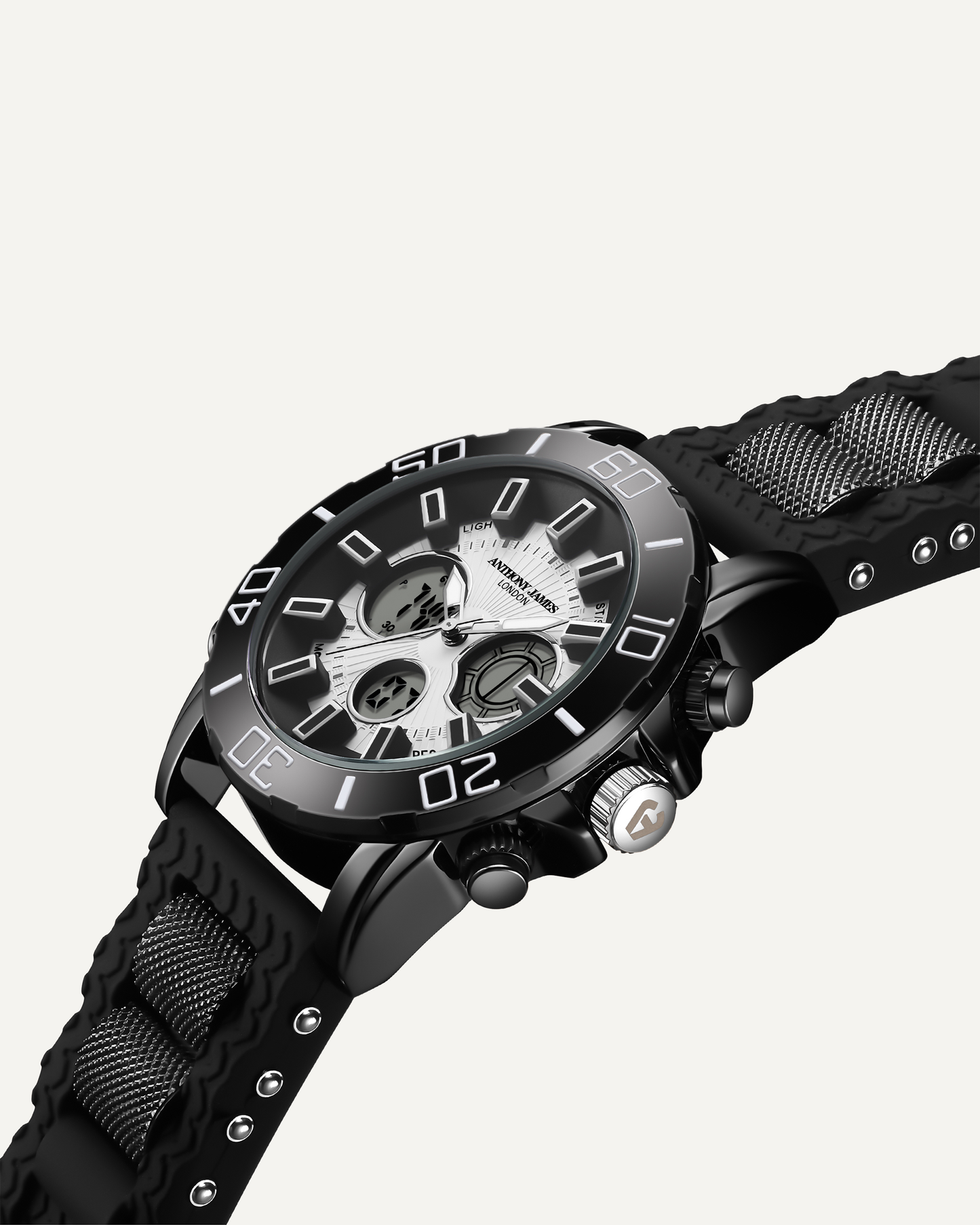 Hand Assembled Anthony James Speedster Black - SJR London Timepiece