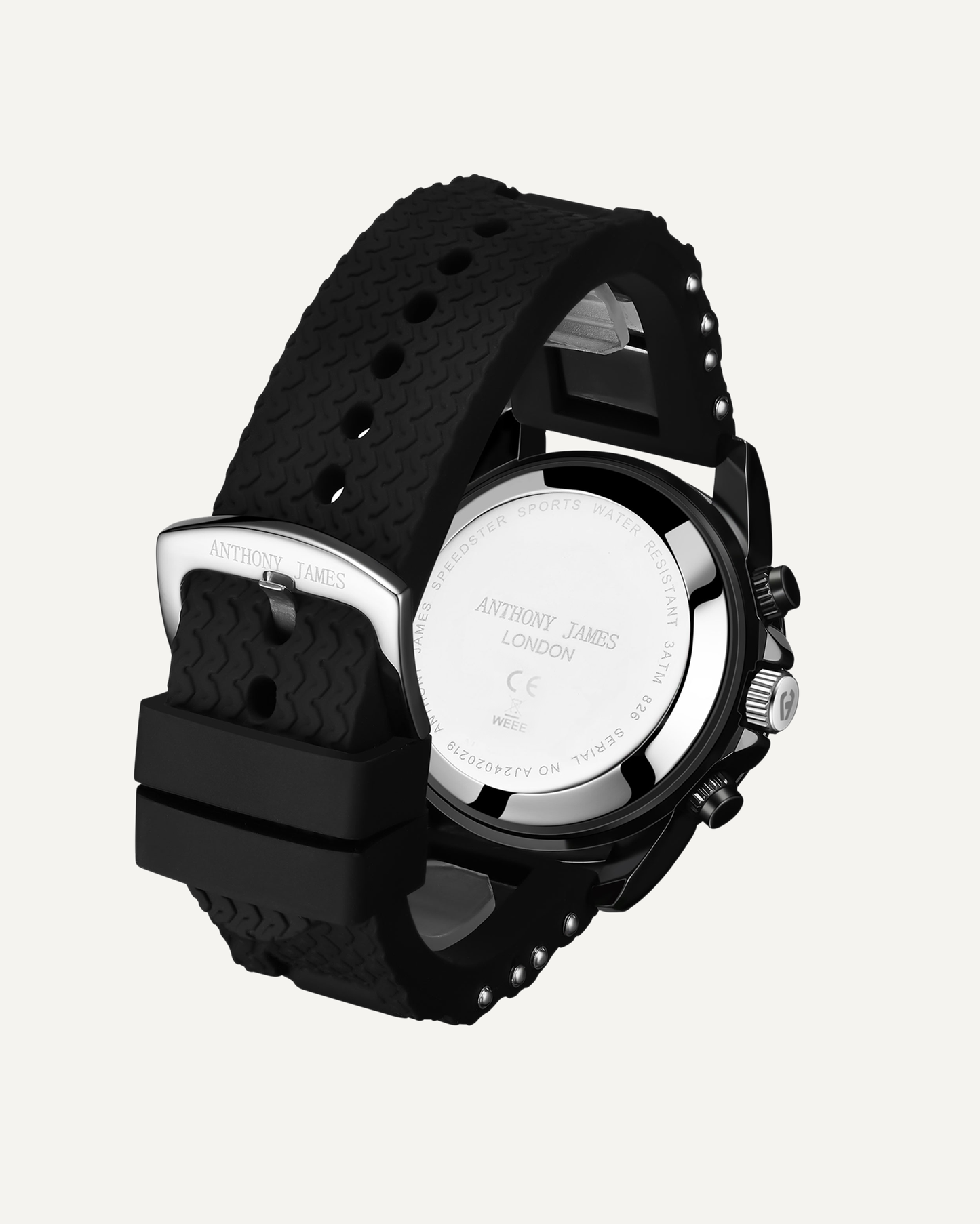 Hand Assembled Anthony James Speedster Black - SJR London Timepiece