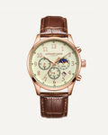 Chronomètre Phase de Lune Édition Limitée Anthony James Assemblé à la Main Rose Blanc