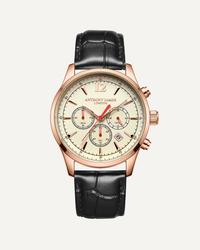 Hand Assembled Anthony James Limited Edition Classic Chronograph Rose White - SJR London Timepiece