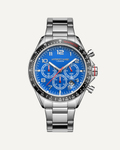 Chrono Tachymètre Anthony James Édition Limitée Acier Bleu Assemblé à la Main