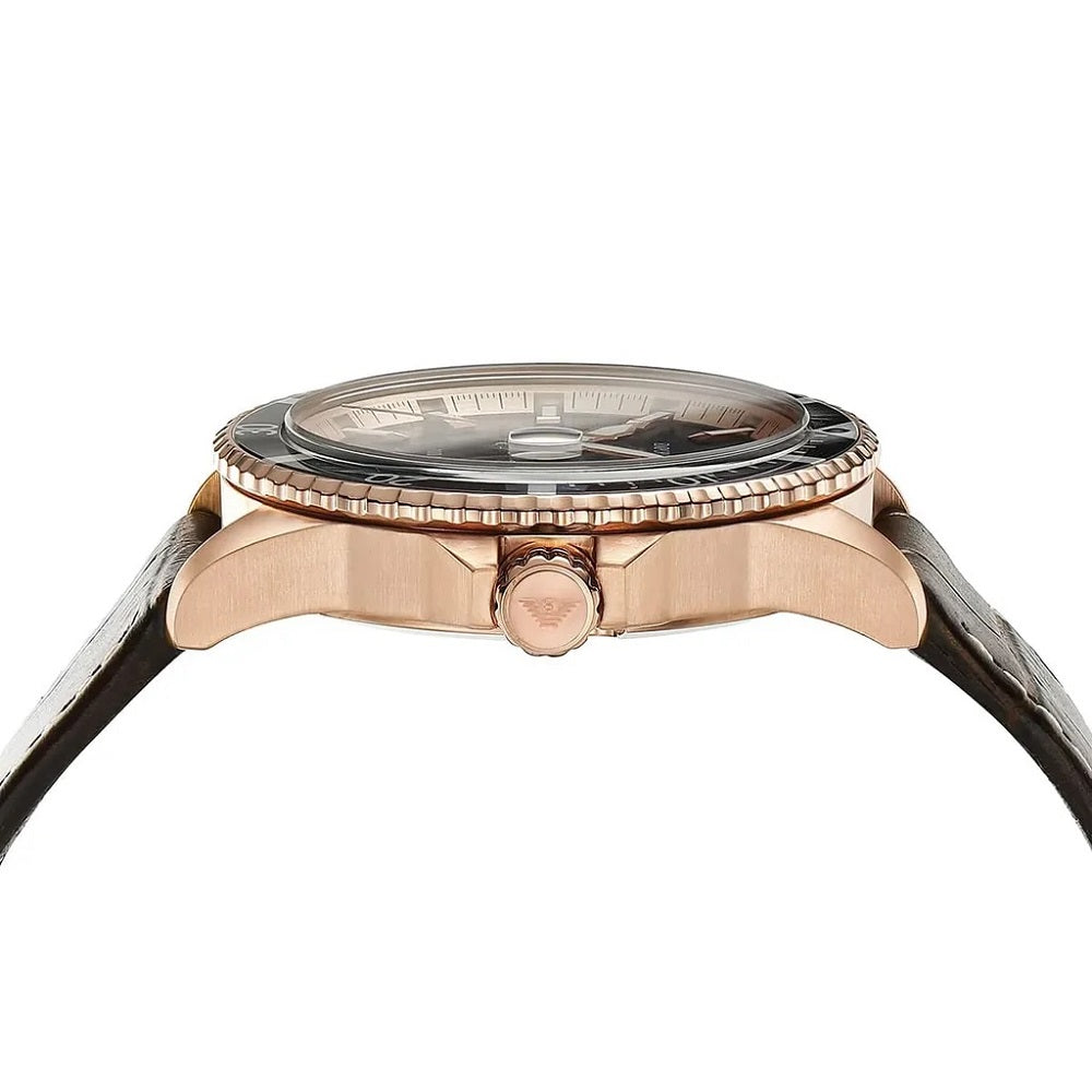 Emporio Armani AR11556 Men's Rose Gold Diver Watch - SJR London Timepiece