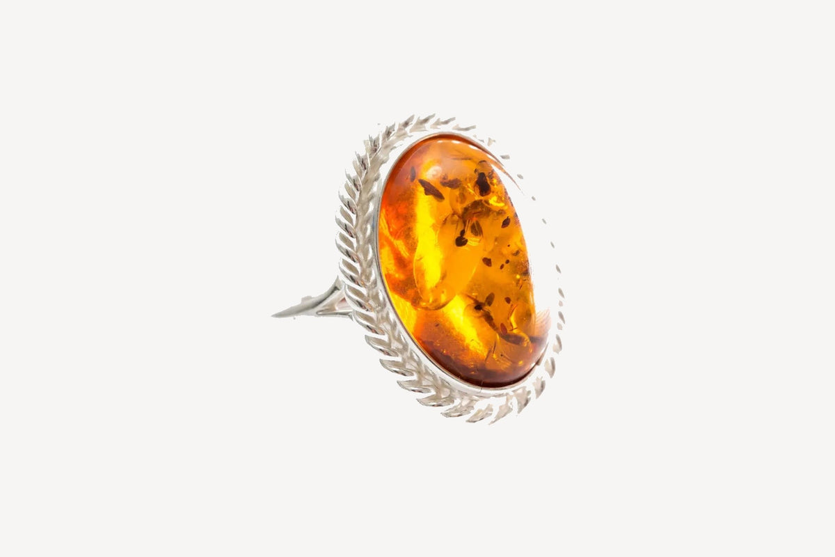 Bague spectaculaire Quintessence Ambre
