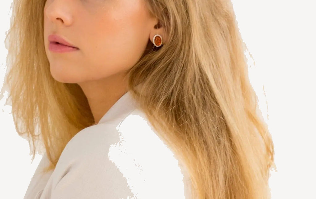 Clous d'oreilles Ambre Quintessence