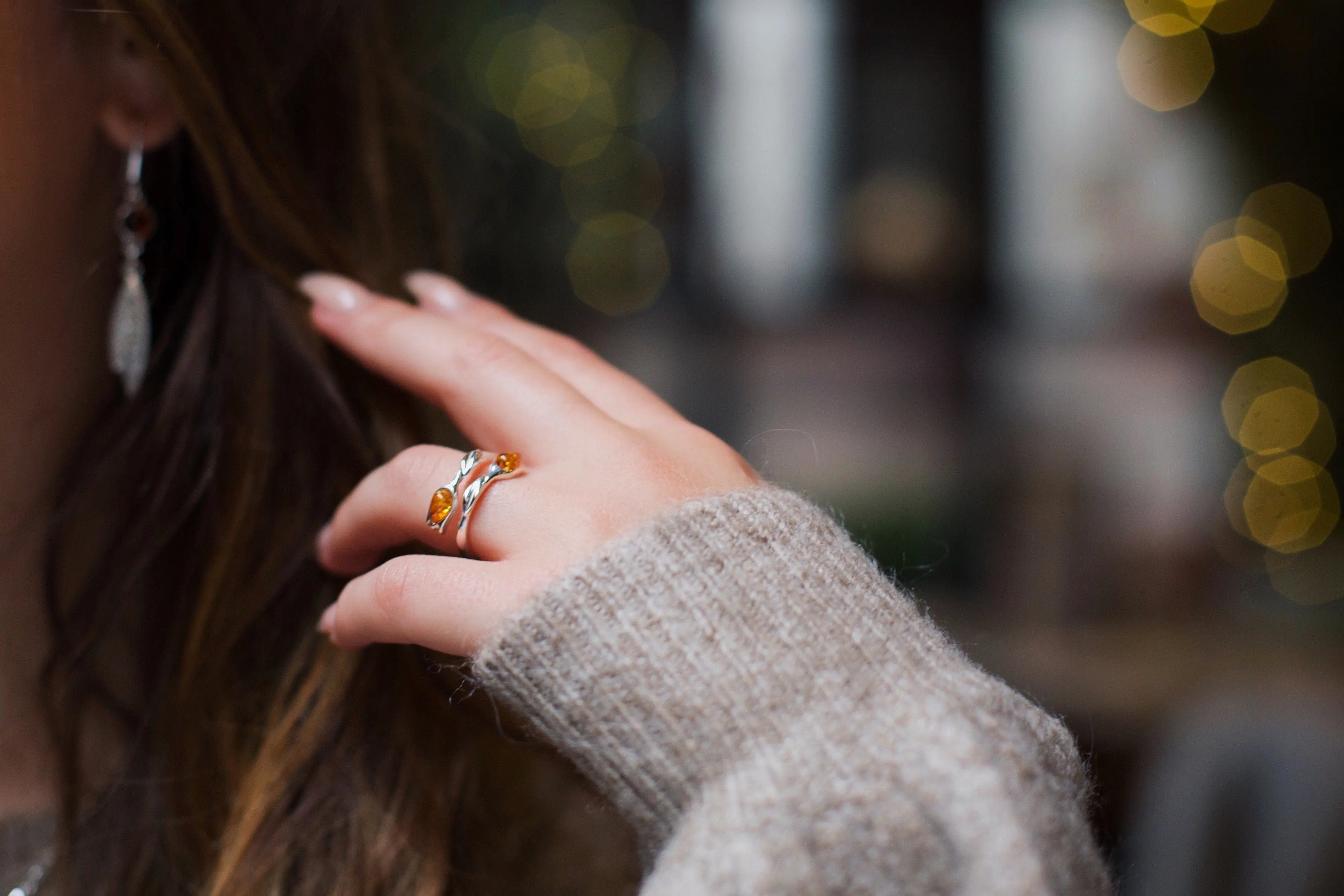 Bague Tulipe Ambre