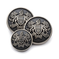 City Of London Blazer Button Set In Antique Silver