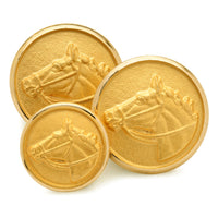 Horse Head Blazer Button Set In Gold