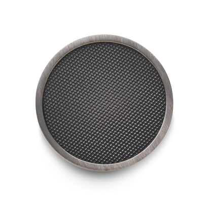 Diamond Weave Blazer Button In Antique Silver