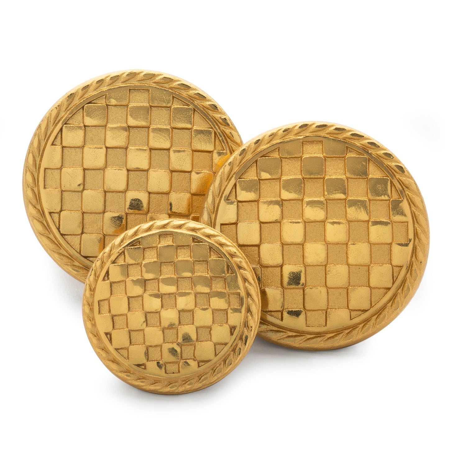 Black and white checkerboard blazer buttons by Benson & Clegg