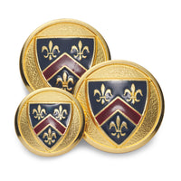 Fleur De Lys Enamelled Blazer Button