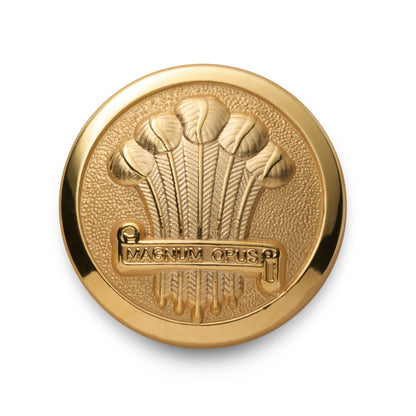Heraldic Plume Blazer Button