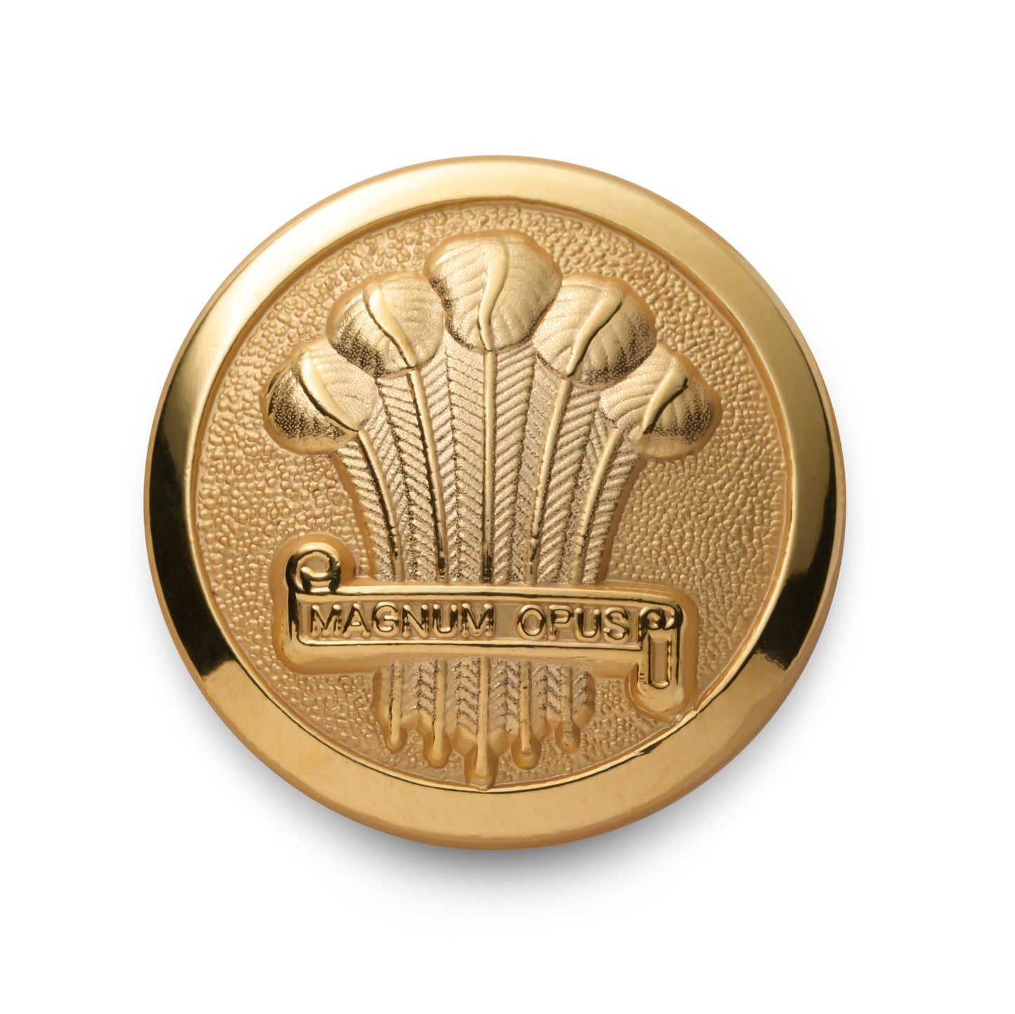 Heraldic Plume Blazer Button Set In Gold