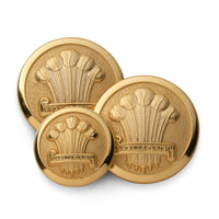 Heraldic Plume Blazer Button Set In Gold