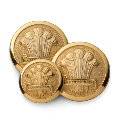 Heraldic Plume Blazer Button Set In Gold