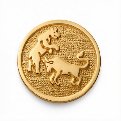 Bull And Bear Blazer Button Set In Gold