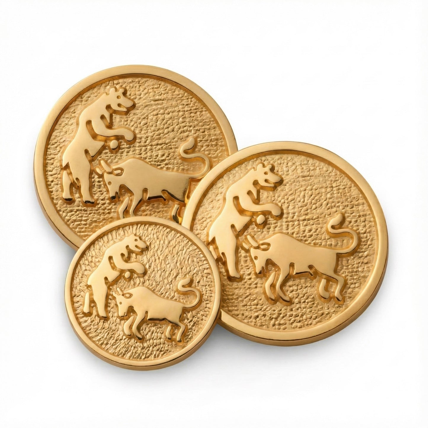 Bull And Bear Blazer Button In Gold