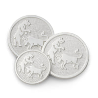 Bull And Bear Blazer Button In Silver