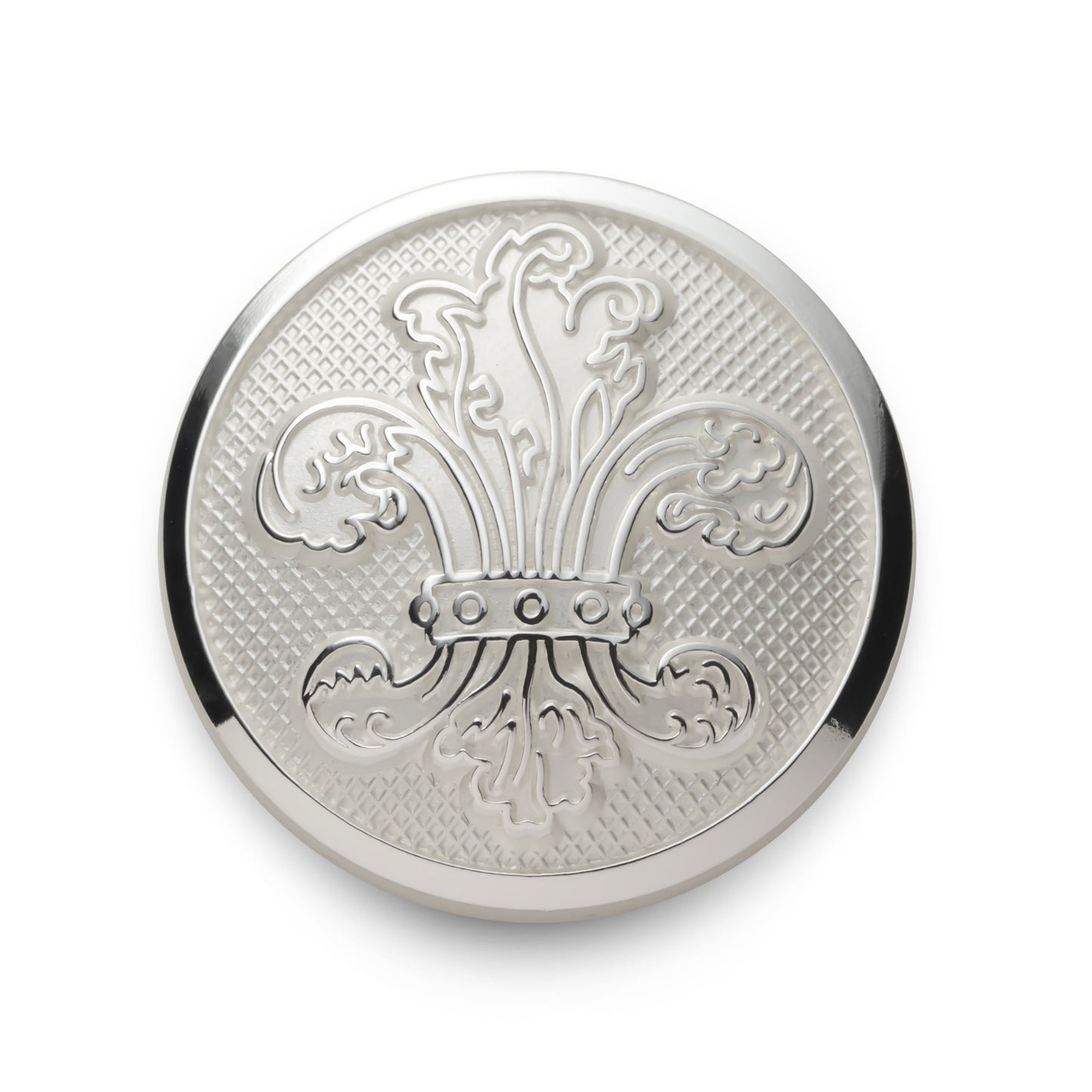 Fleur De Lys Blazer Button In Silver