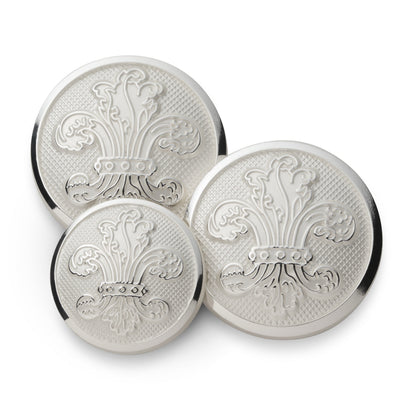 Fleur De Lys Blazer Button In Silver
