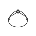 Mini Black Clover Cord Bracelet