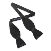 Black Satin Silk Self-Tie Bow Tie