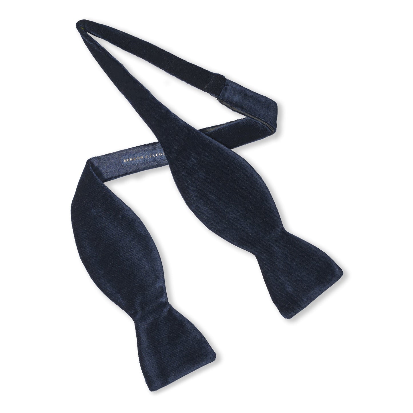 Navy Velvet Self-Tie Bow Tie