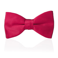 Red Satin Silk Pre-Tied Bow Tie