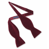 Wine Velvet Self-Tie Bow Tie