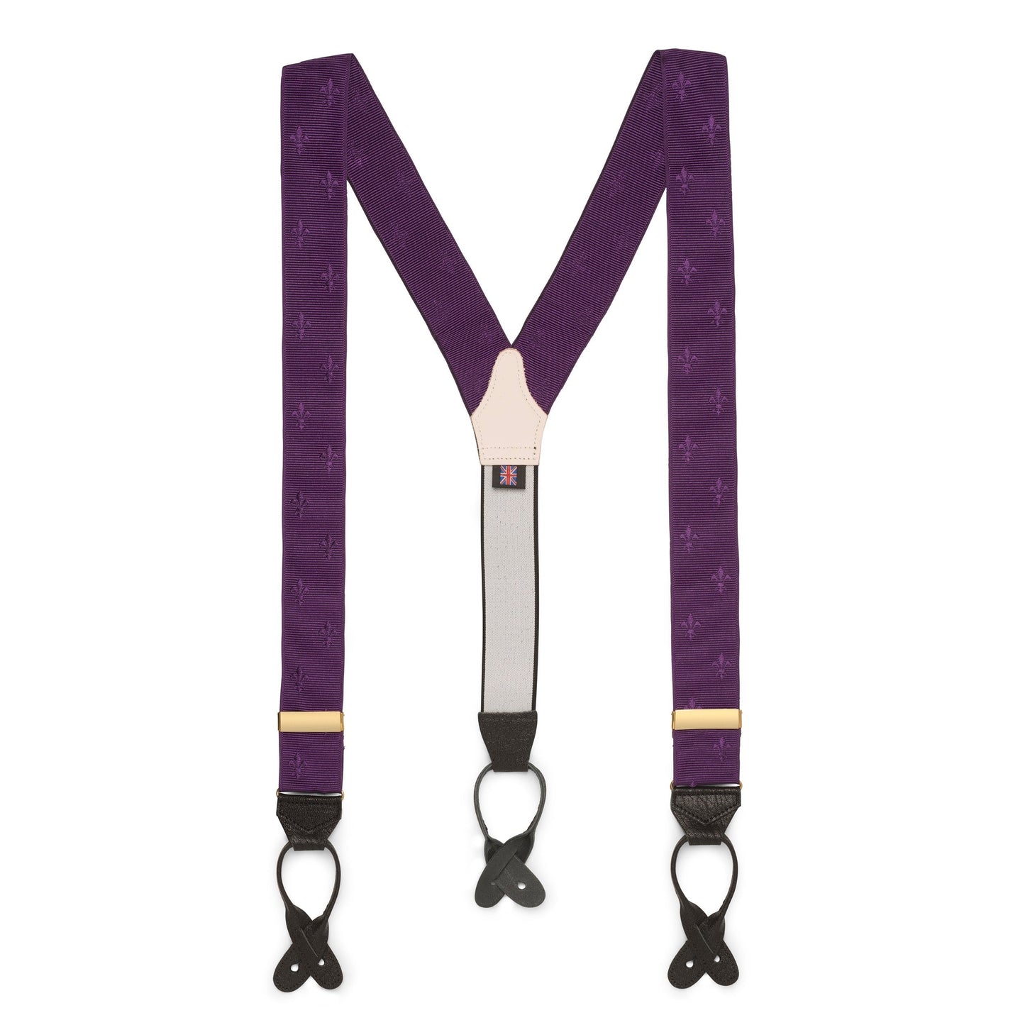 Fleur De Lys Braces In Purple