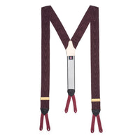 Silk Moire Braces In Wine