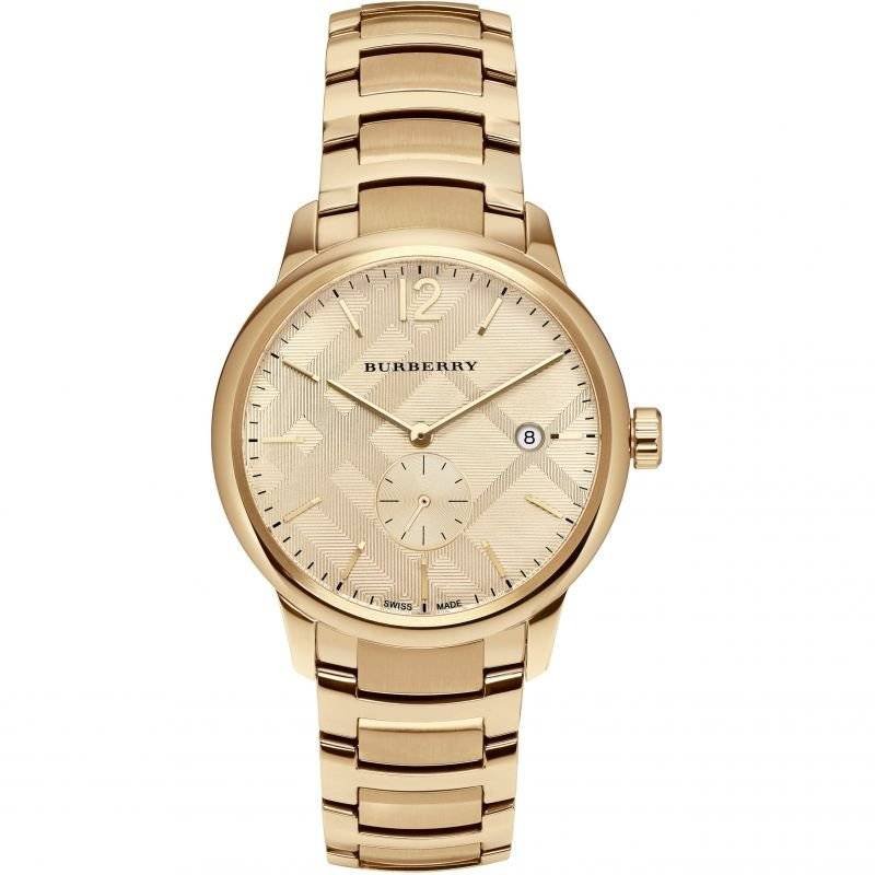 Burberry watch BU10006 Engraved Gold Dial - SJR London Timepiece