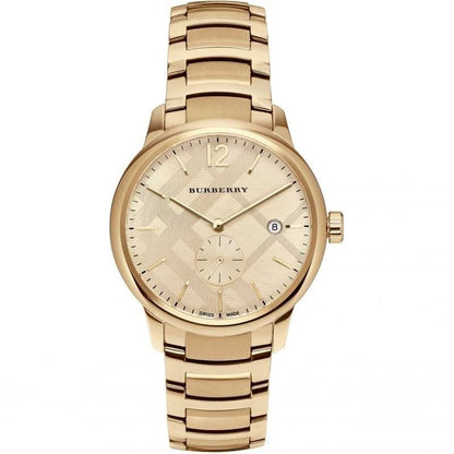 Burberry watch BU10006 Engraved Gold Dial - SJR London Timepiece