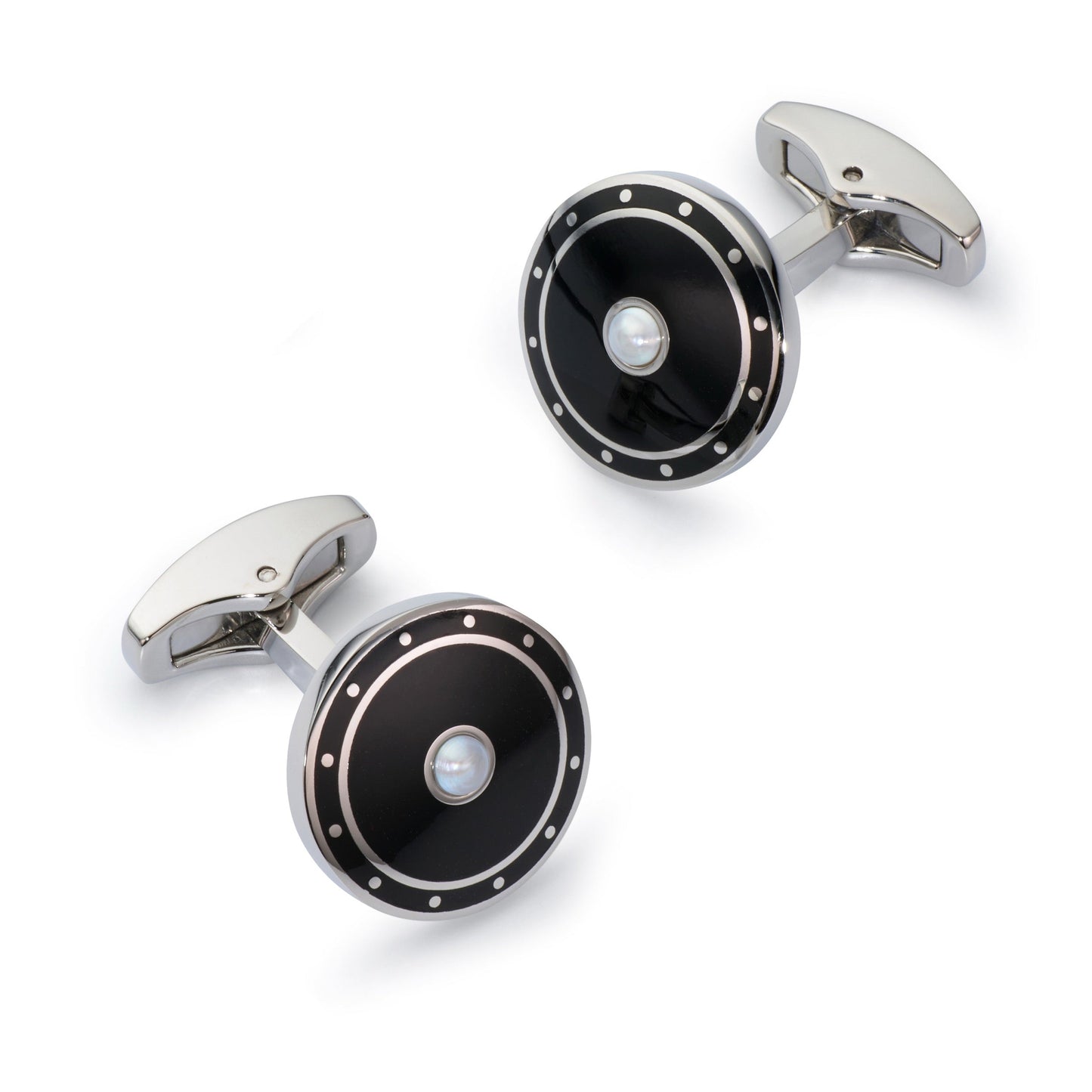 Halo Cufflinks In Onyx Black