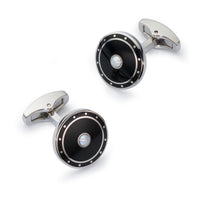 Halo Cufflinks In Onyx Black