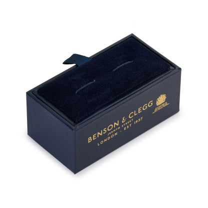 Weave Sterling Silver Cufflinks In Yellow