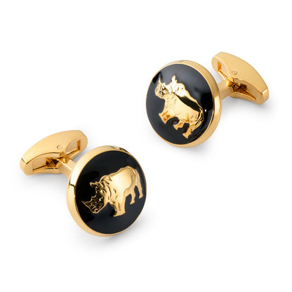 Rhino Cufflinks In Black