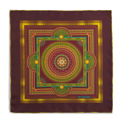 Criterion Foyer Claret Pocket Square