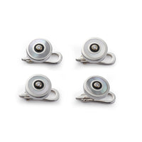 Sterling Silver And Mother Of Pearl With Diamond Dress Studs