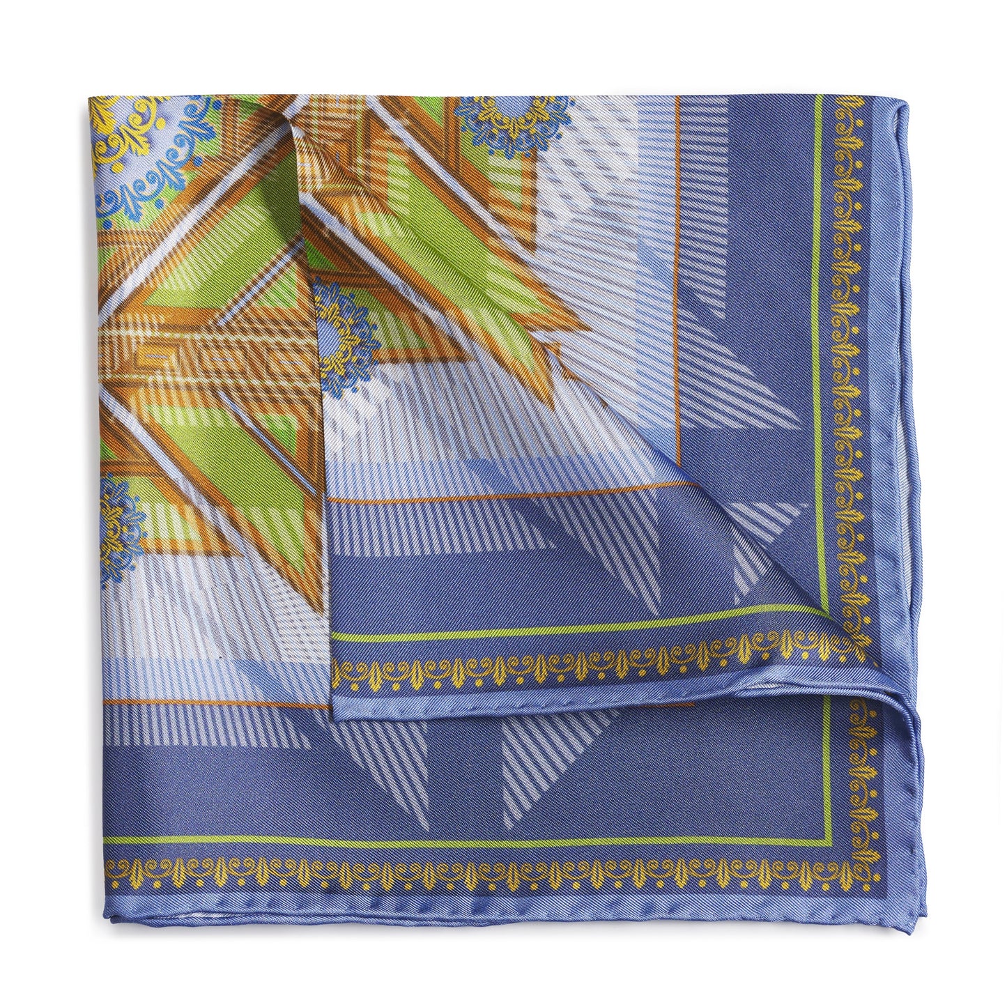 Edinburgh Saltire Waverley Blue Pocket Square