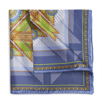 Edinburgh Saltire Waverley Blue Pocket Square