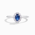 Bague Saphir Bleu en Argent Sterling