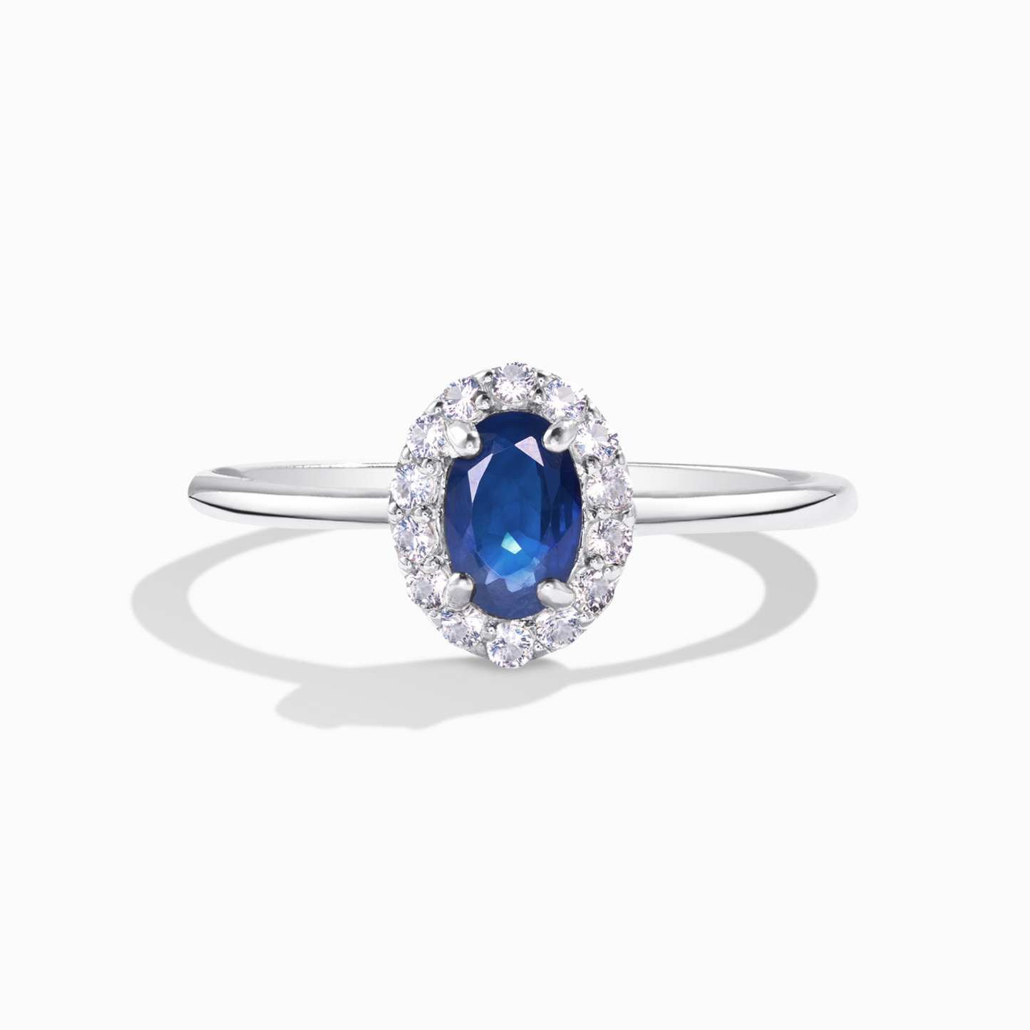 Blue Sapphire Ring in Sterling Silver - SJR London Timepiece