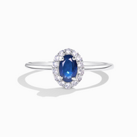 Blue Sapphire Ring in Sterling Silver - SJR London Timepiece