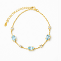 Bracelet en Topaze Bleue en Vermeil Or 18 carats