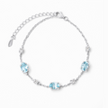 Bracelet en topaze bleue et argent sterling