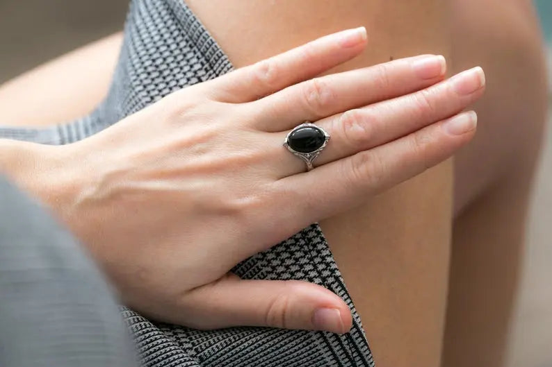Bague Bohème Cerise Rouge Ambre