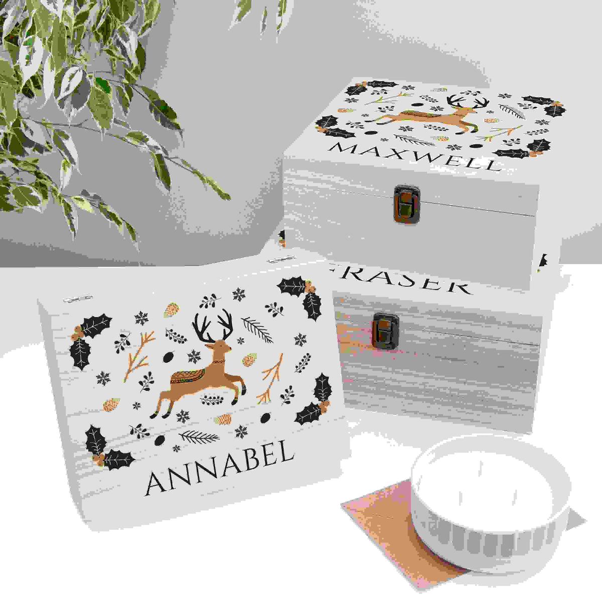 Personalised Scandi Deer Christmas Eve Box