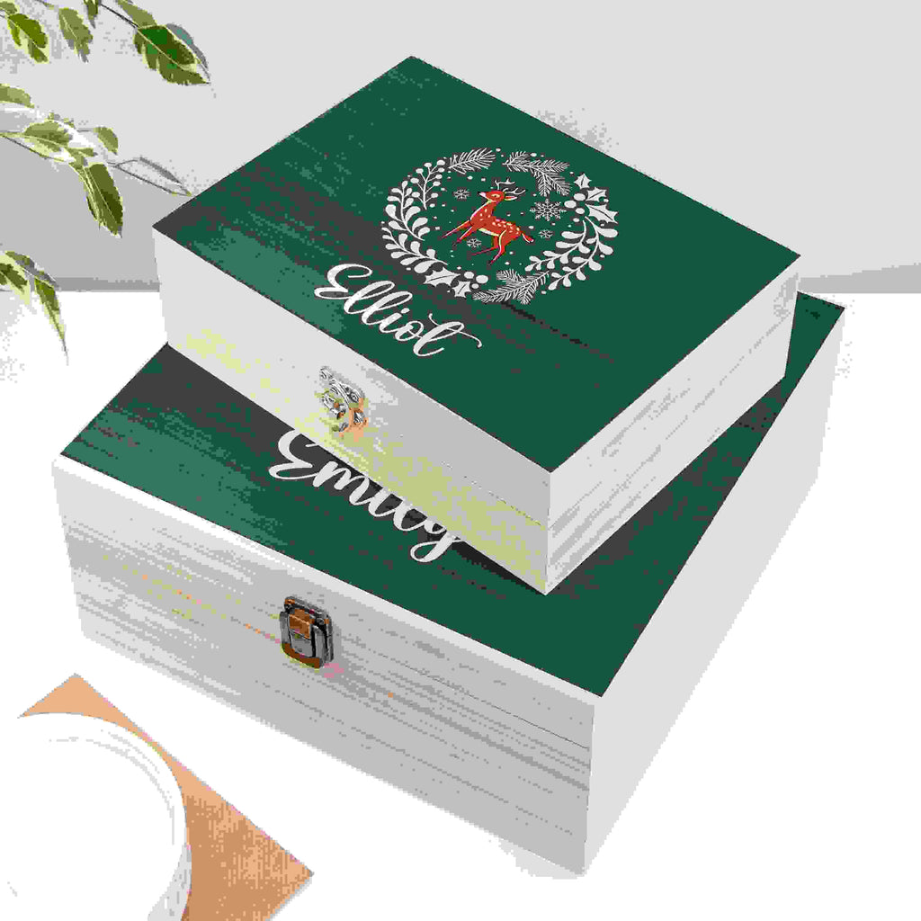 Personalised Woodland Deer Christmas Eve Box
