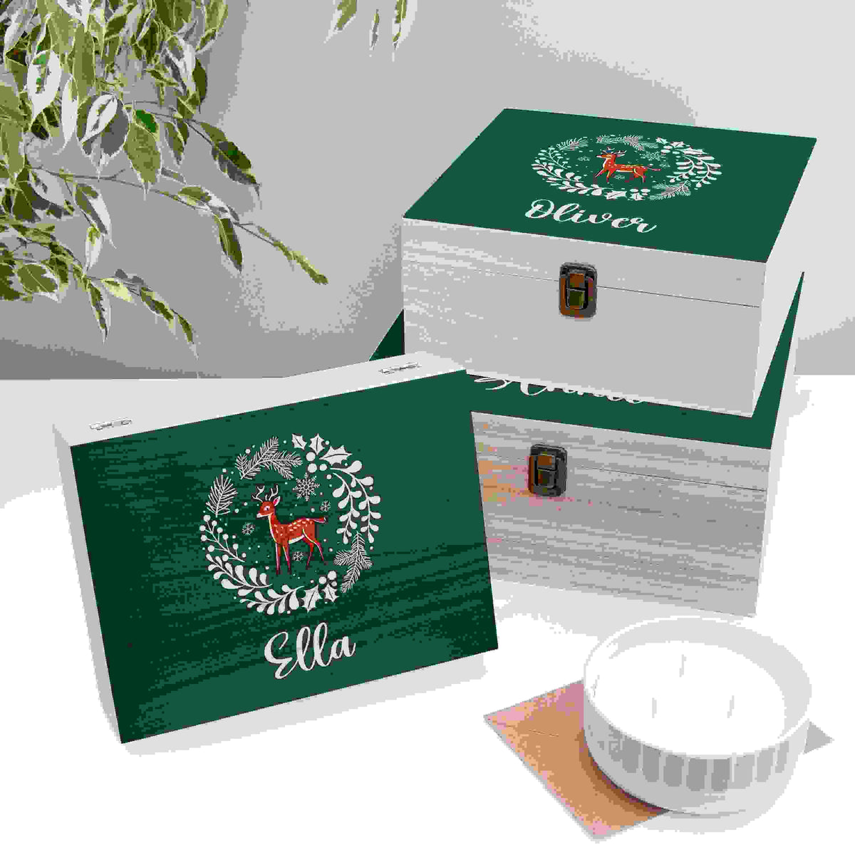 Personalised Woodland Deer Christmas Eve Box